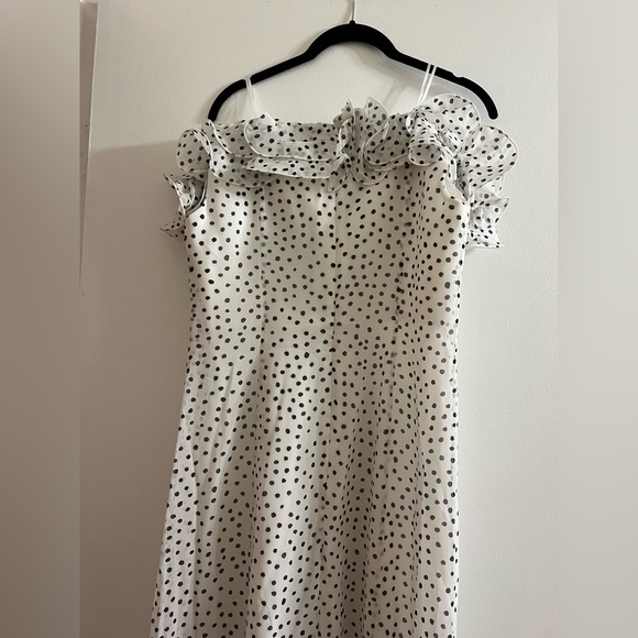 KEEPSAKE THE LABEL MOONSHINE MIDI DRESS IN IVORY W BLACK SPOT - Picture 9 of 9